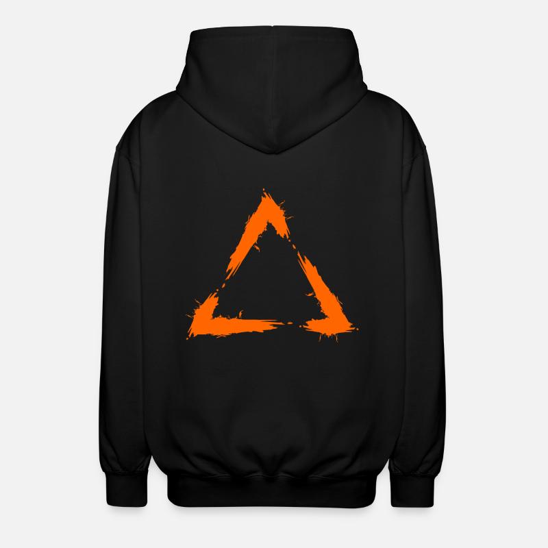 Triangle geometry icon - Unisex Hooded Jacket - black