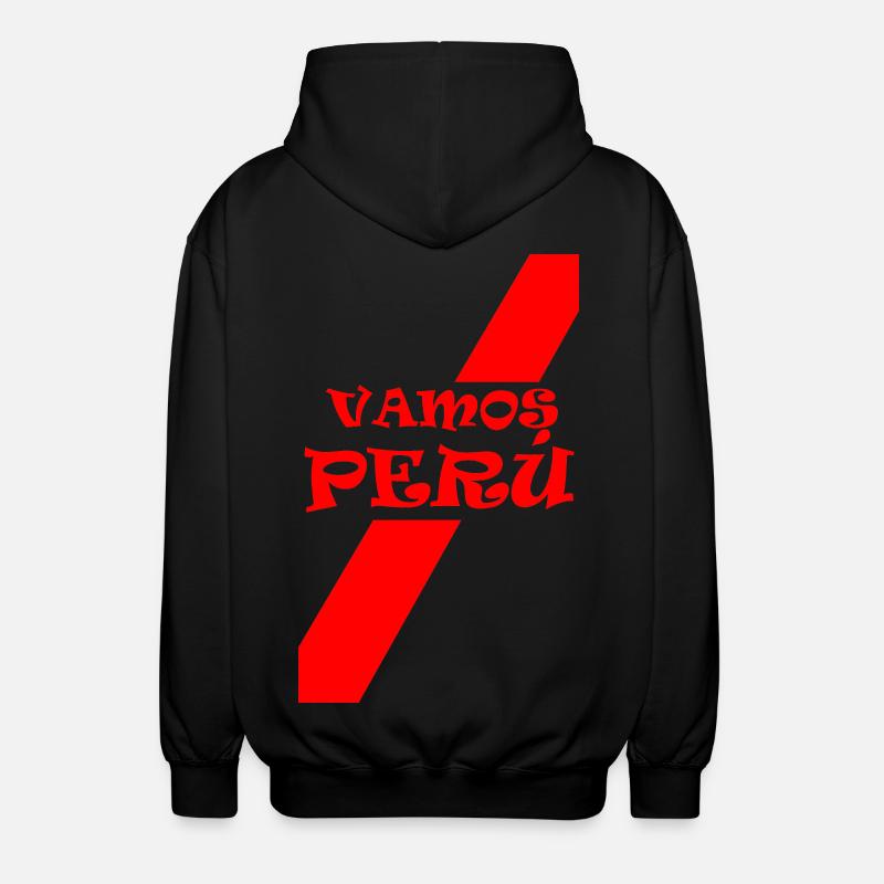 Vamos Peru - Unisex Kapuzenjacke - Schwarz