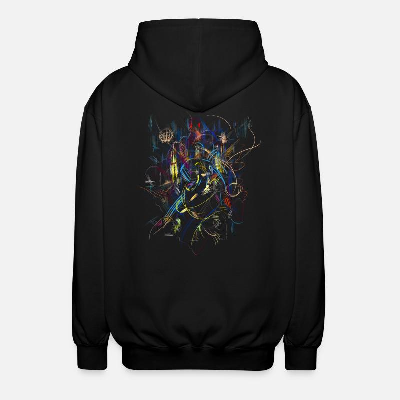 abstrakt - Unisex Kapuzenjacke - Schwarz