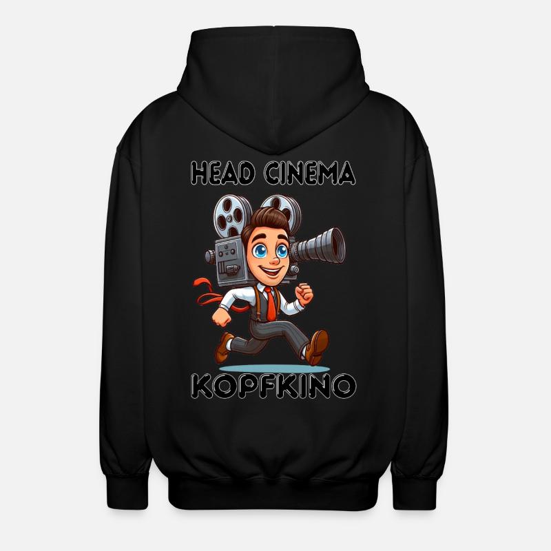 Head Cinema - deutsche Redewendung - Unisex Kapuzenjacke - Schwarz