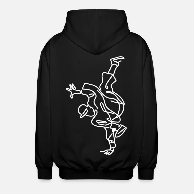 Croquis de breakdance - Veste à capuche unisexe - noir