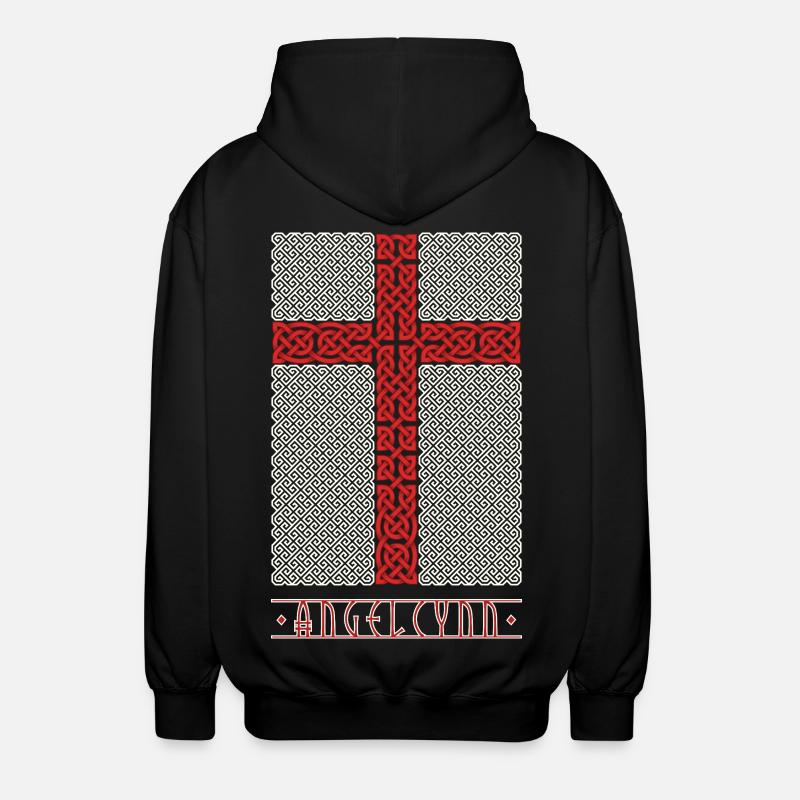 Wikingerstil England Flagge - Unisex Kapuzenjacke - Schwarz