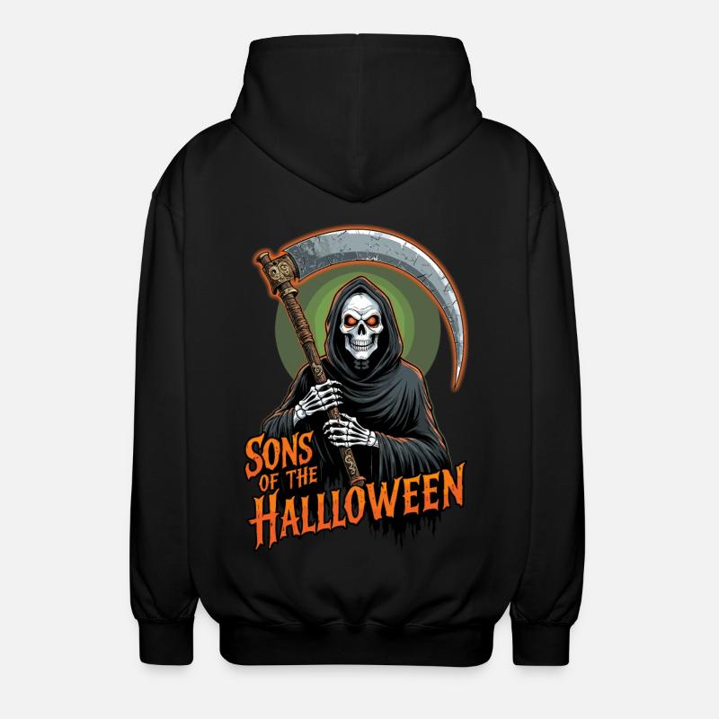 Halloween Sensenmann - Unisex Kapuzenjacke - Schwarz
