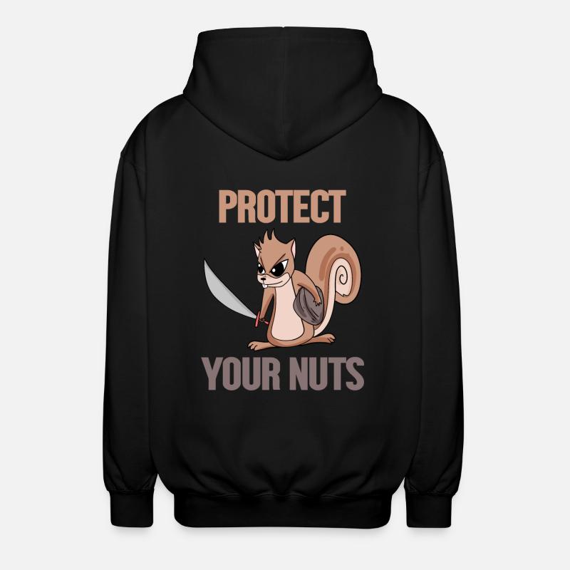 Lustiges Eichhörnchen Geschenk - Unisex Kapuzenjacke - Schwarz