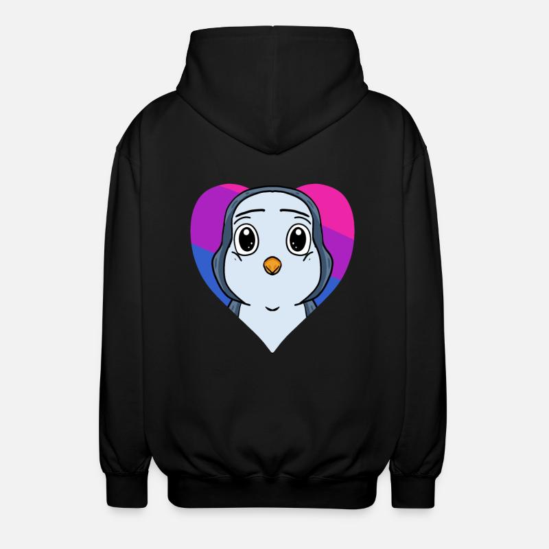 Bisexuell Pinguin Geschenk - Unisex Kapuzenjacke - Schwarz