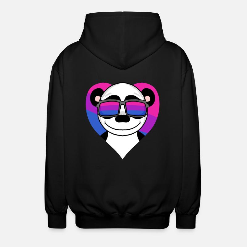 Bisexuell Panda Geschenk - Unisex Kapuzenjacke - Schwarz