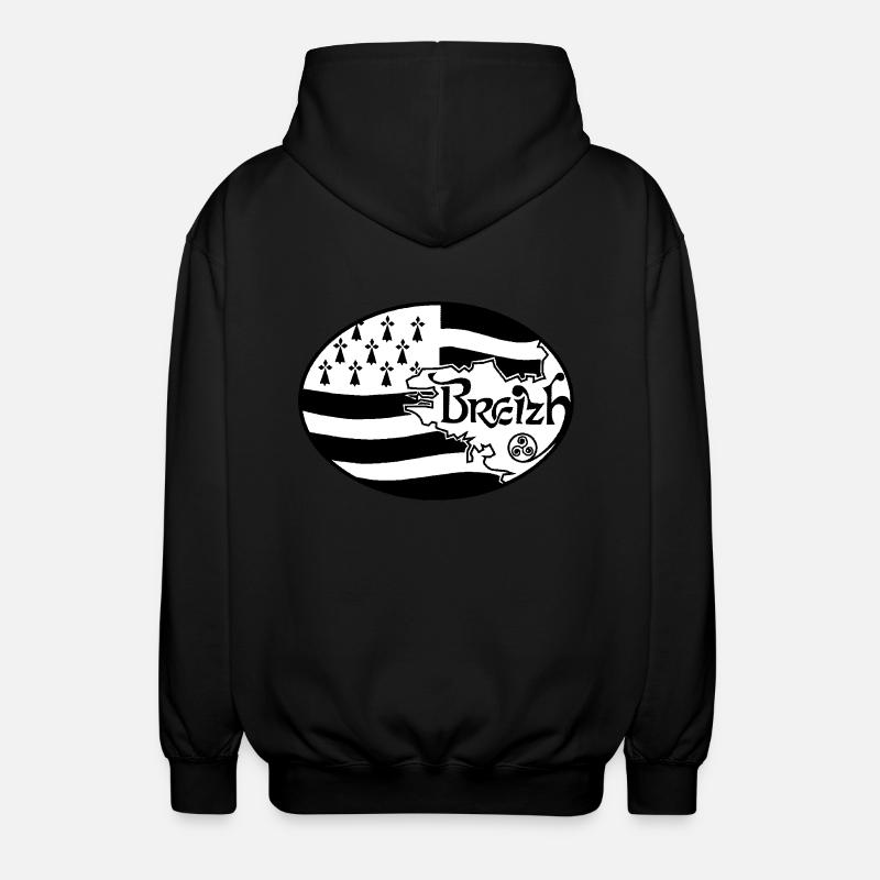 Flagge Großbritannien authentisch - Unisex Kapuzenjacke - Schwarz