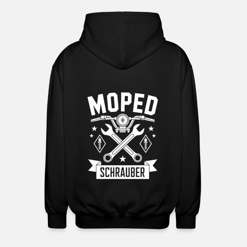 Moped Mechanic Moped Driver - Unisex Hooded Jacket - black