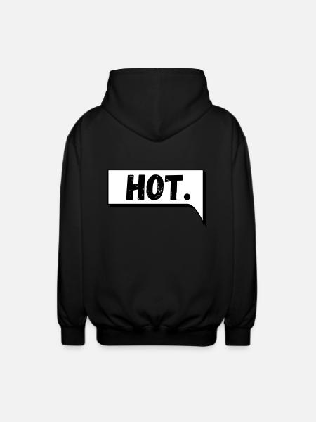 Comic Speech Bubble Hot - Unisex Hooded Jacket - black