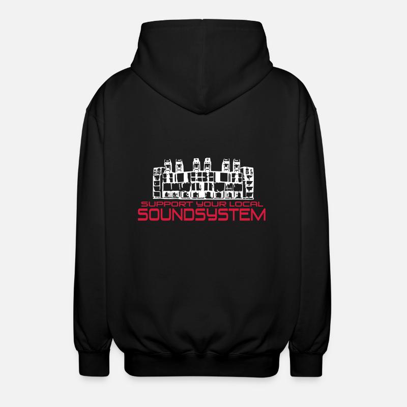 support your local soundsystem - Veste à capuche unisexe - noir