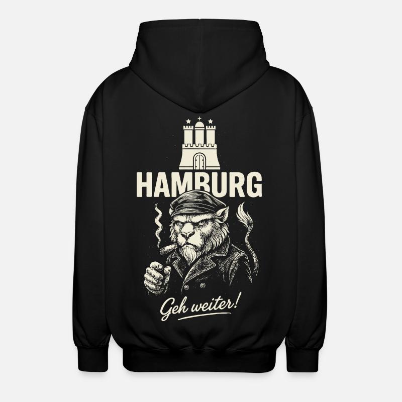 Hamburger Hafenraubein - Unisex Kapuzenjacke - Schwarz