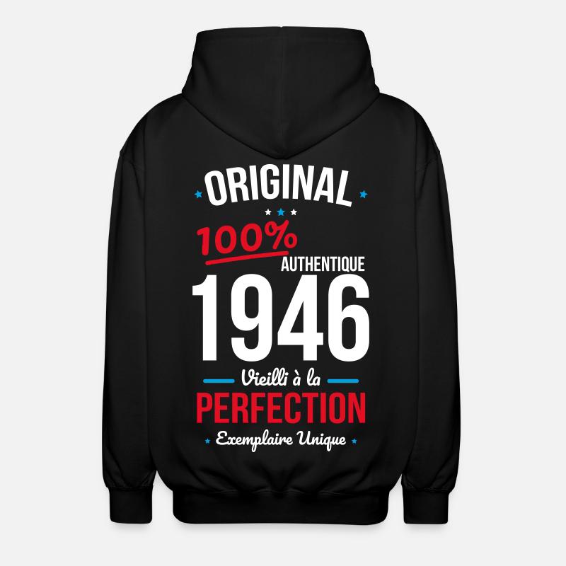 1946 – Original – Unique copy - Unisex Hooded Jacket - black