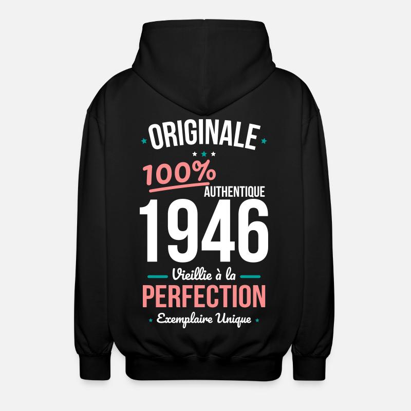 1946 – Originale – Exemplaire unique - Veste à capuche unisexe - noir