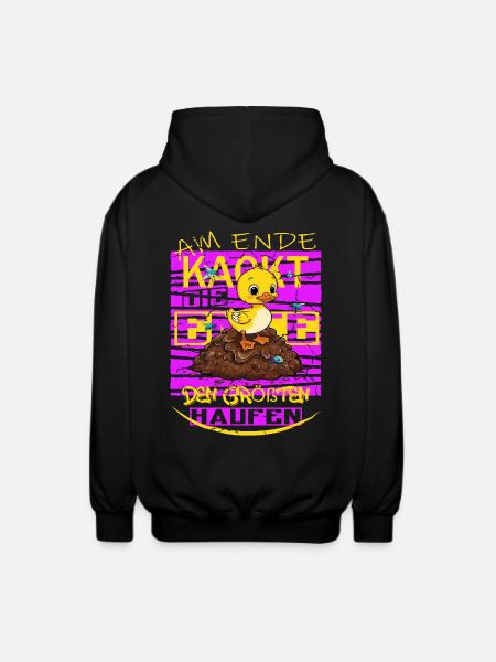 Duck poops ! - Unisex Hooded Jacket - black