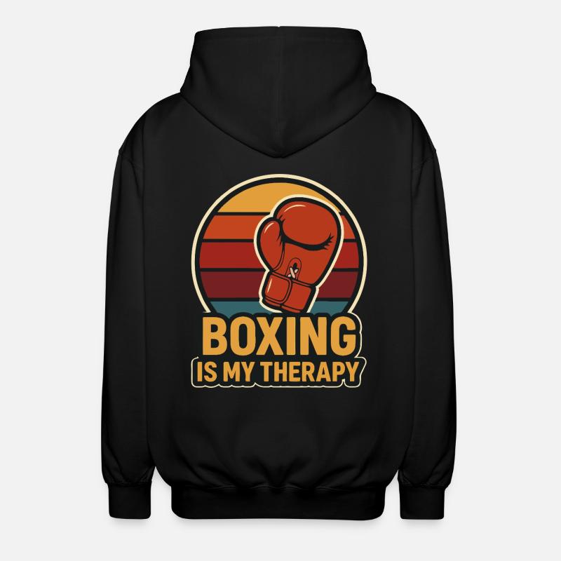 La boxe est ma thérapie - Veste à capuche unisexe - noir