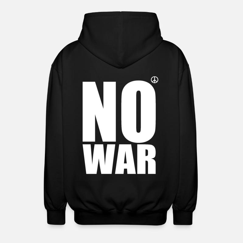 No war - Unisex Kapuzenjacke - Schwarz