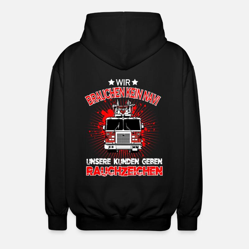 Pompier volontaire pompier cadeau - Veste à capuche unisexe - noir