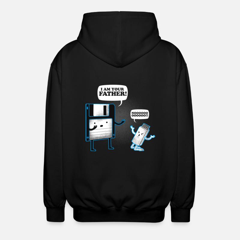 Diskette USB-Stick Retro - Unisex Kapuzenjacke - Schwarz