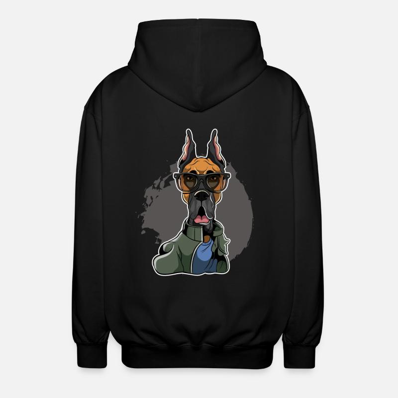 Great Dane - Great Dane - Unisex Hooded Jacket - black