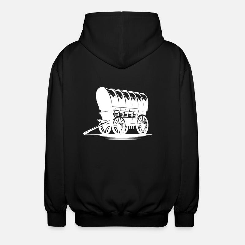 Chariot couvert de calèche - Veste à capuche unisexe - noir