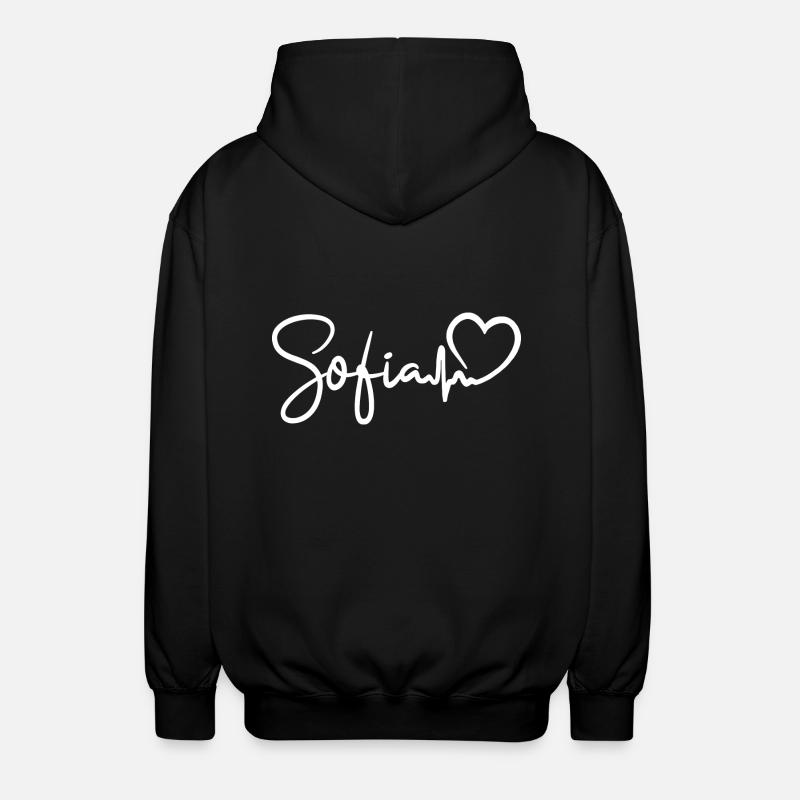 Sofia Herzschlag Bulgarien Sofia - Unisex Kapuzenjacke - Schwarz