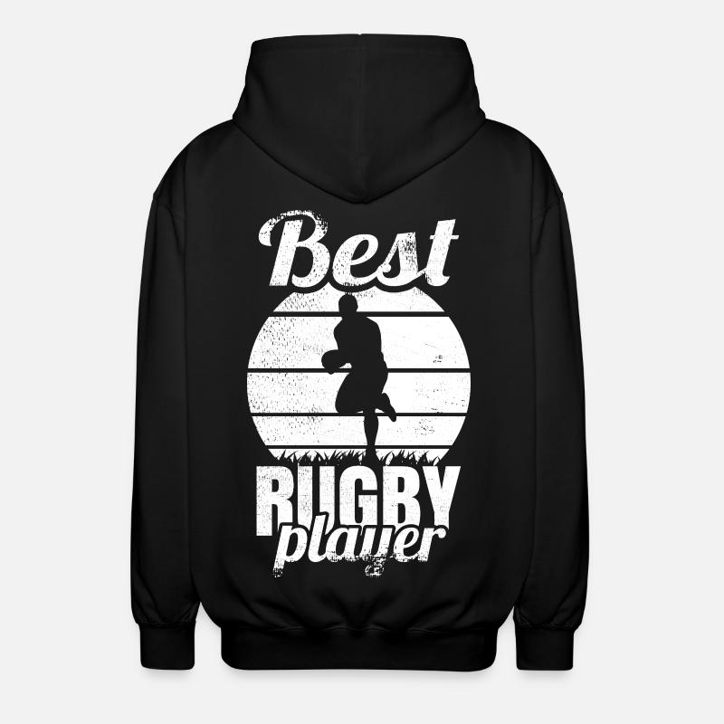 Bester Rugbyspieler - Unisex Kapuzenjacke - Schwarz