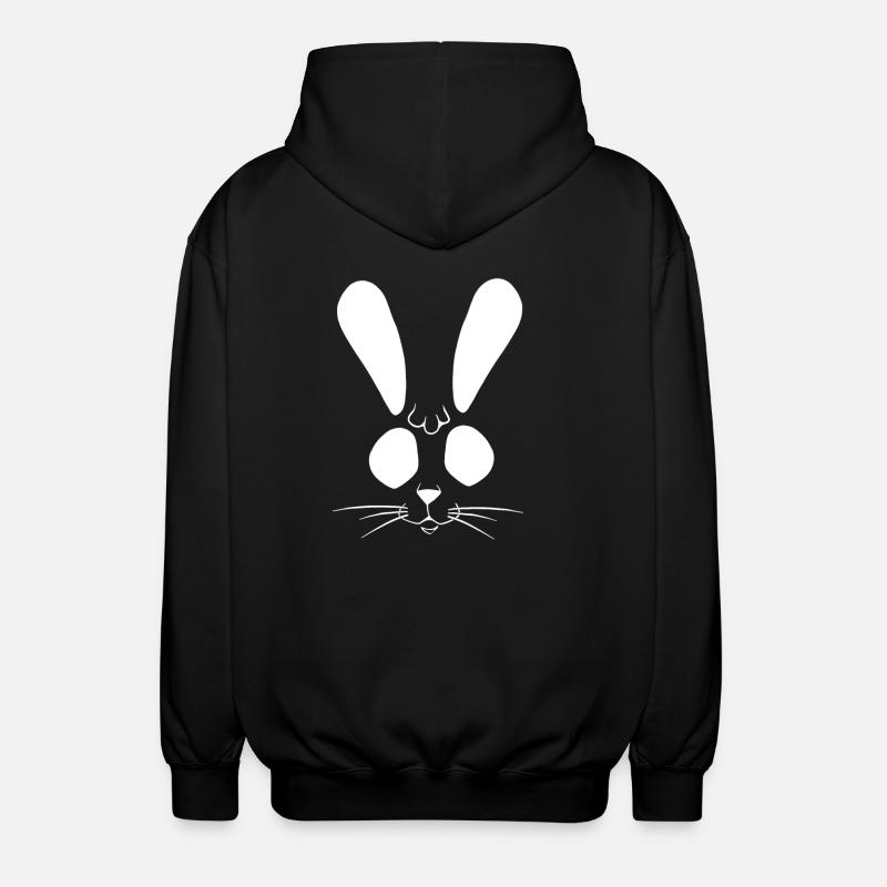 Rabbit Easter - Unisex Hooded Jacket - black
