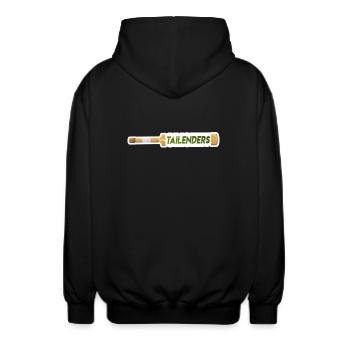 Tailenders - Unisex Hooded Jacket - black - Back - AI Model Male 185 light (185cm)