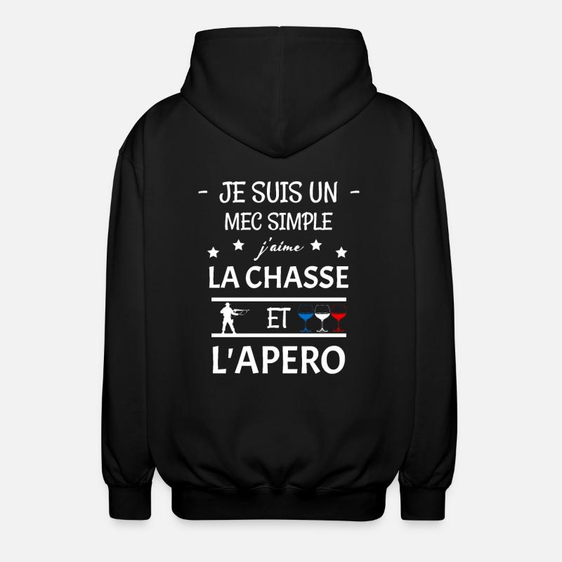 chasse - Veste à capuche unisexe - noir