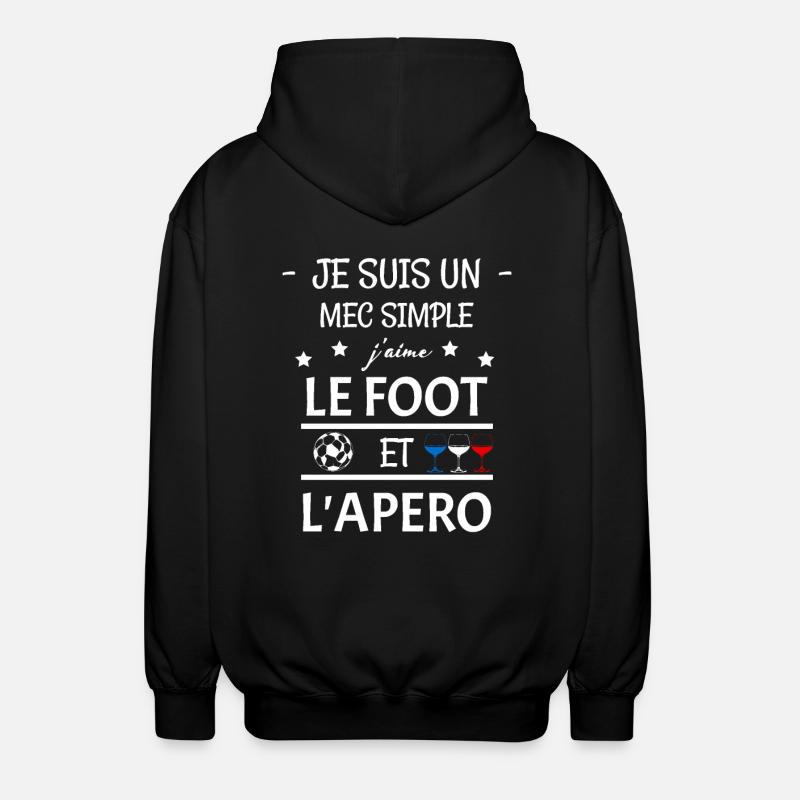 Fußball - Unisex Kapuzenjacke - Schwarz