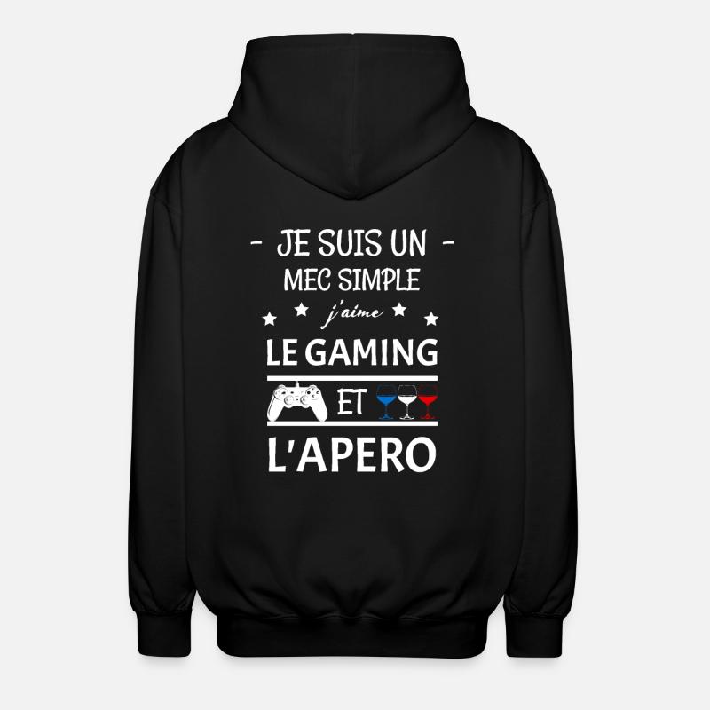 Humorous aperitif - Unisex Hooded Jacket - black