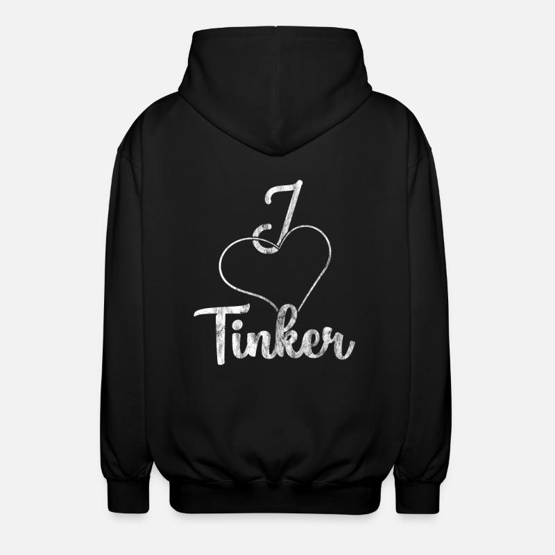 I love Tinker - Unisex Hooded Jacket - black