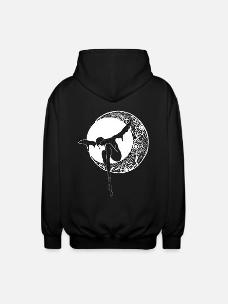 Moon of lace - Unisex Hooded Jacket - black