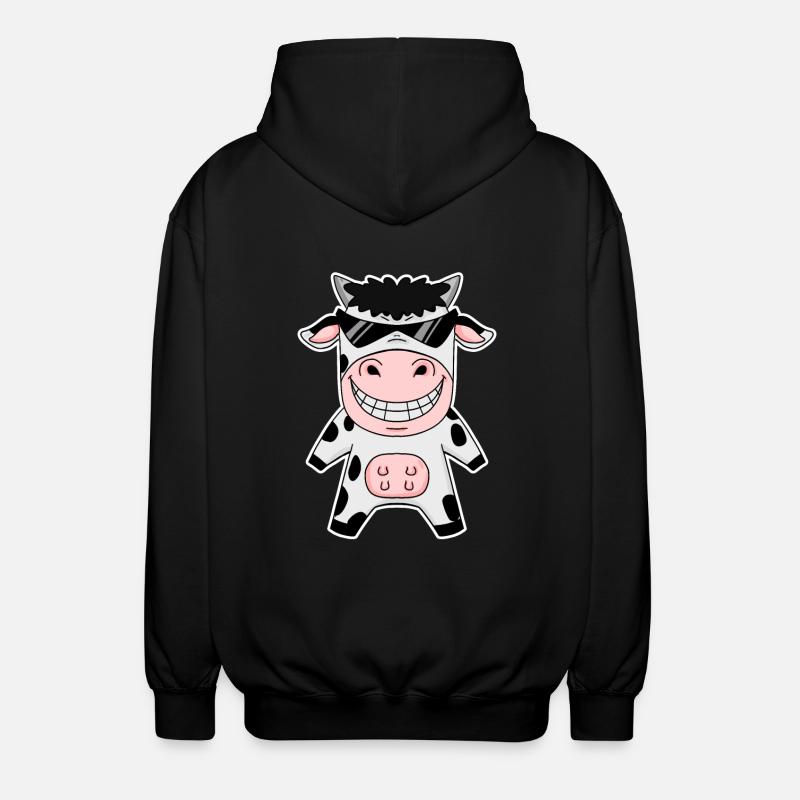 Coole Kuh - Unisex Kapuzenjacke - Schwarz