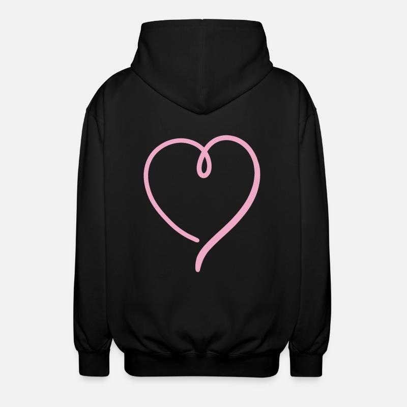 Coeur - Veste à capuche unisexe - noir