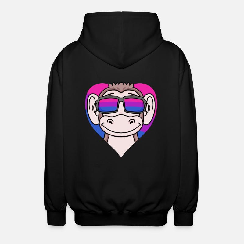 Cadeau de singe bisexuel - Veste à capuche unisexe - noir