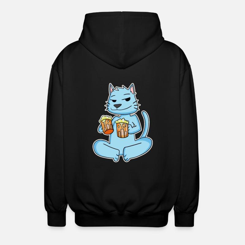 Chat à la bière - Veste à capuche unisexe - noir
