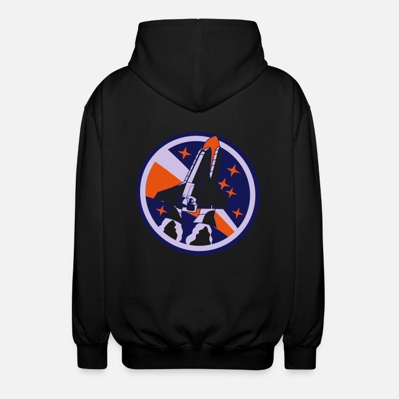 lancement de la navette spatiale - Veste à capuche unisexe - noir
