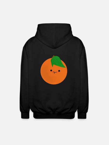 Nette orange - Unisex Kapuzenjacke - Schwarz