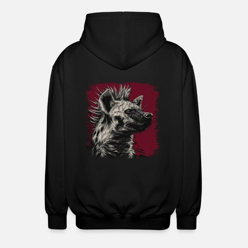 Punkrock Hyäne - Unisex Kapuzenjacke - Schwarz