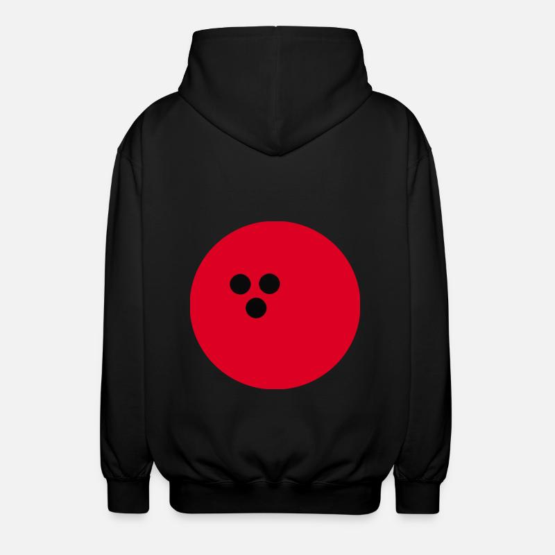 Boule de bowling, bowling rouge - Veste à capuche unisexe - noir