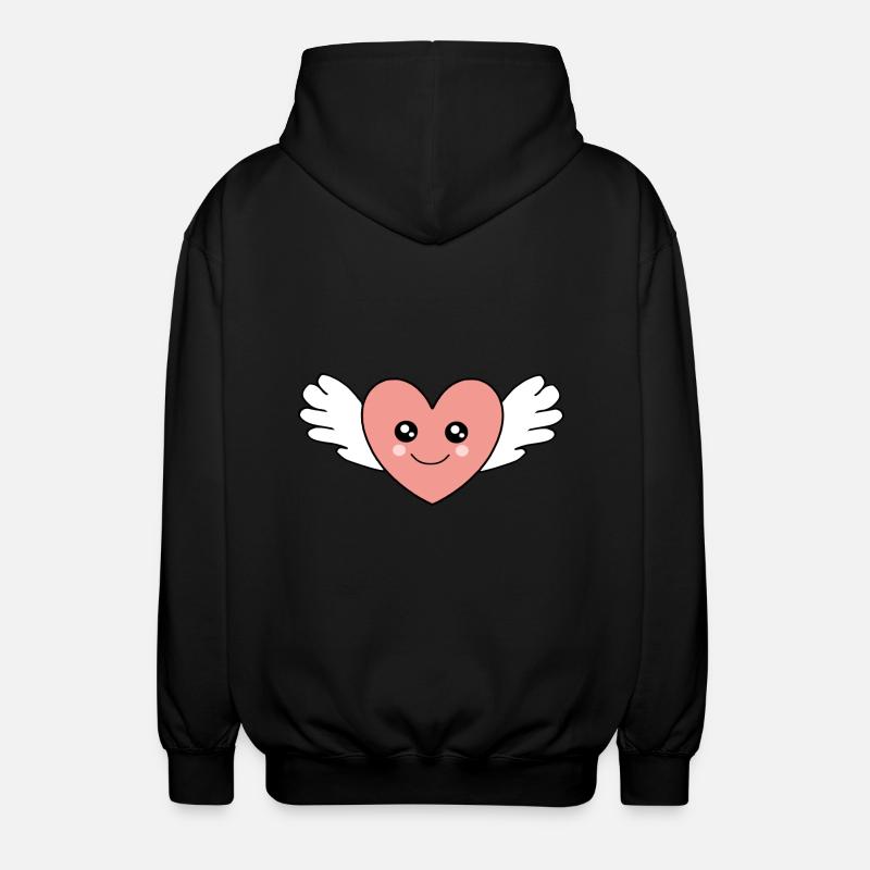 Saint-Valentin, Saint-Valentin, Saint-Valentin - Veste à capuche unisexe - noir