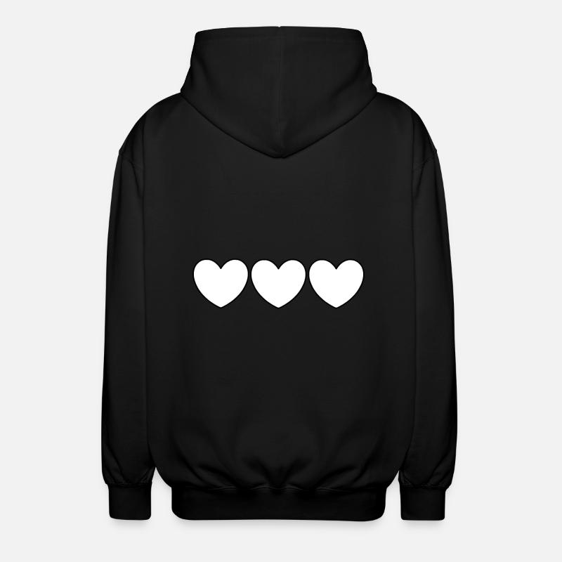 Cadeau Saint-Valentin Saint-Valentin - Veste à capuche unisexe - noir