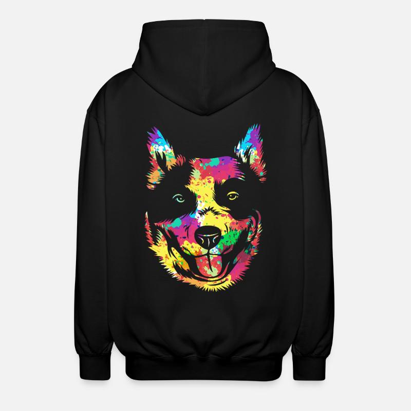 Bouvier australien chien - Veste à capuche unisexe - noir