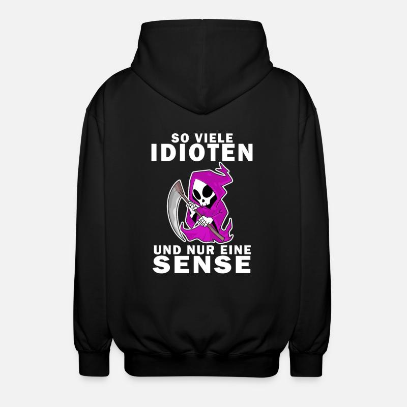 Sensenmann Dame - Unisex Kapuzenjacke - Schwarz
