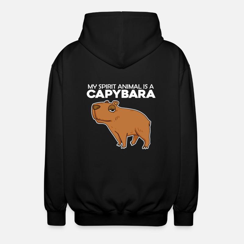 Capybara Wasserschwein - Veste à capuche unisexe - noir