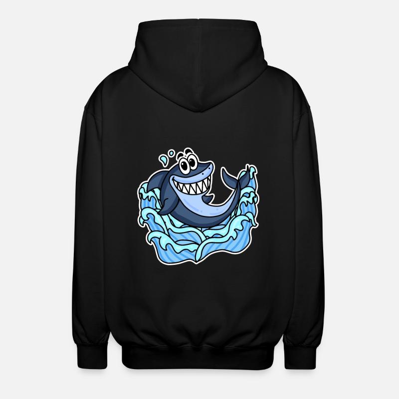 Poisson requin - Veste à capuche unisexe - noir