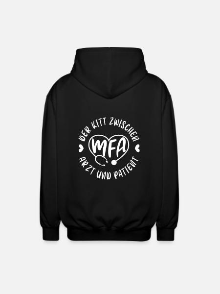 Arzthelferin MFA Gift - Unisex Kapuzenjacke - Schwarz
