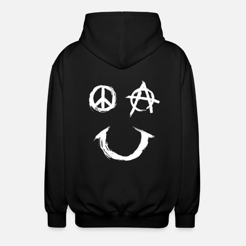 Pace Anarchy Smiley - Unisex Hooded Jacket - black