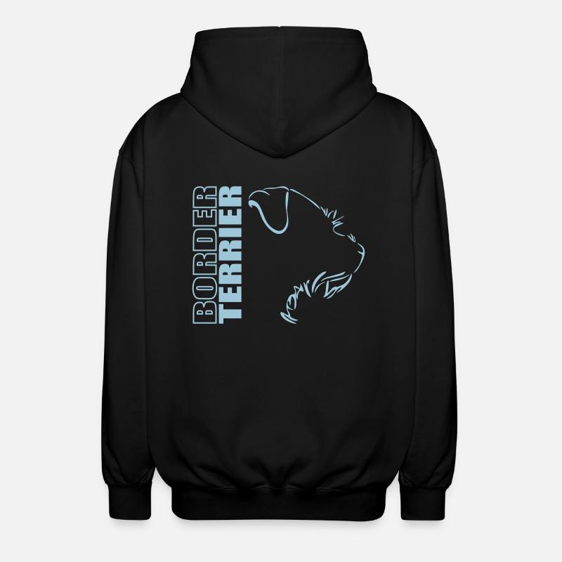 BORDER TERRIER PROFIL WILSIGNS - Unisex Kapuzenjacke - Schwarz